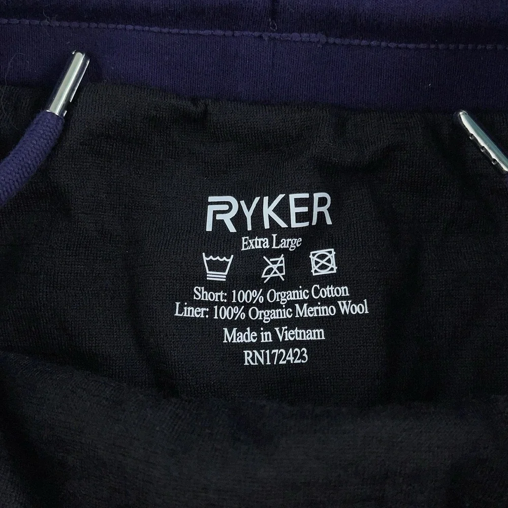 Ryker Lined Shorts Organic Cotton Merino Wool Liner Men Size XL 5